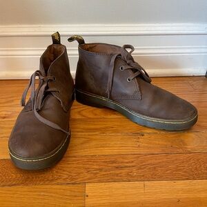 Dr. Martens size 8, crazy horse leather lace up boots.